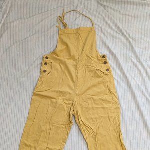 Yellow Relaxed Overalls